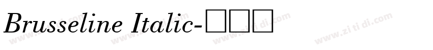 Brusseline Italic字体转换